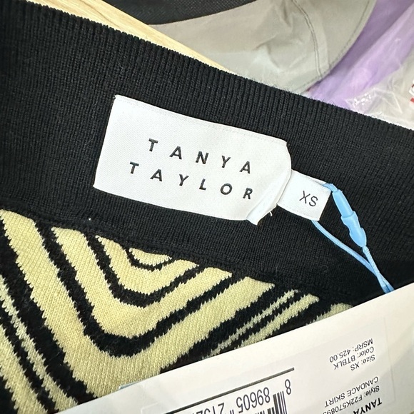 NWT Tanya Taylor Candace Geo-Jacquard Print Midi Skirt in Cream & Black Sz XS - Picture 5 of 13